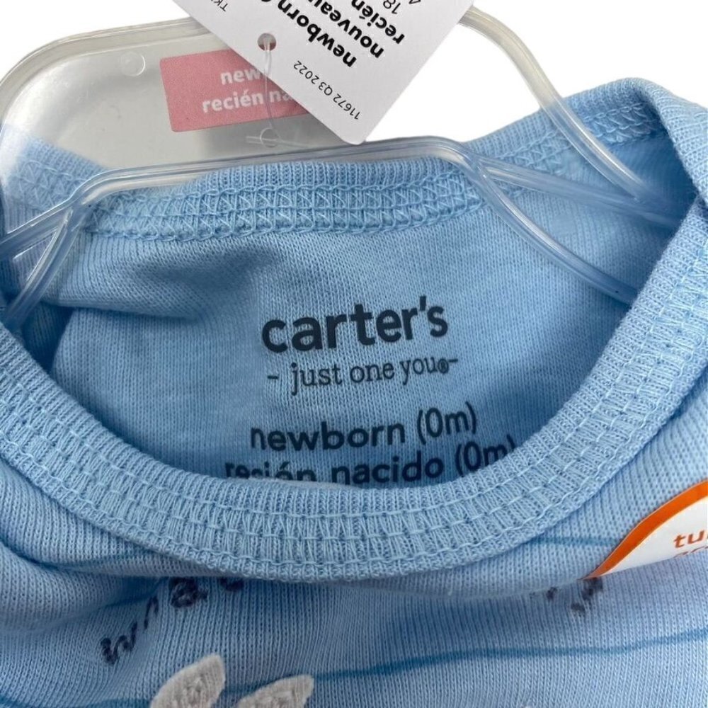 Carter's Just One You®️ Baby 2pc Carrot Pocket Set Blue Szs Newborn/9M - Picture 6 of 14